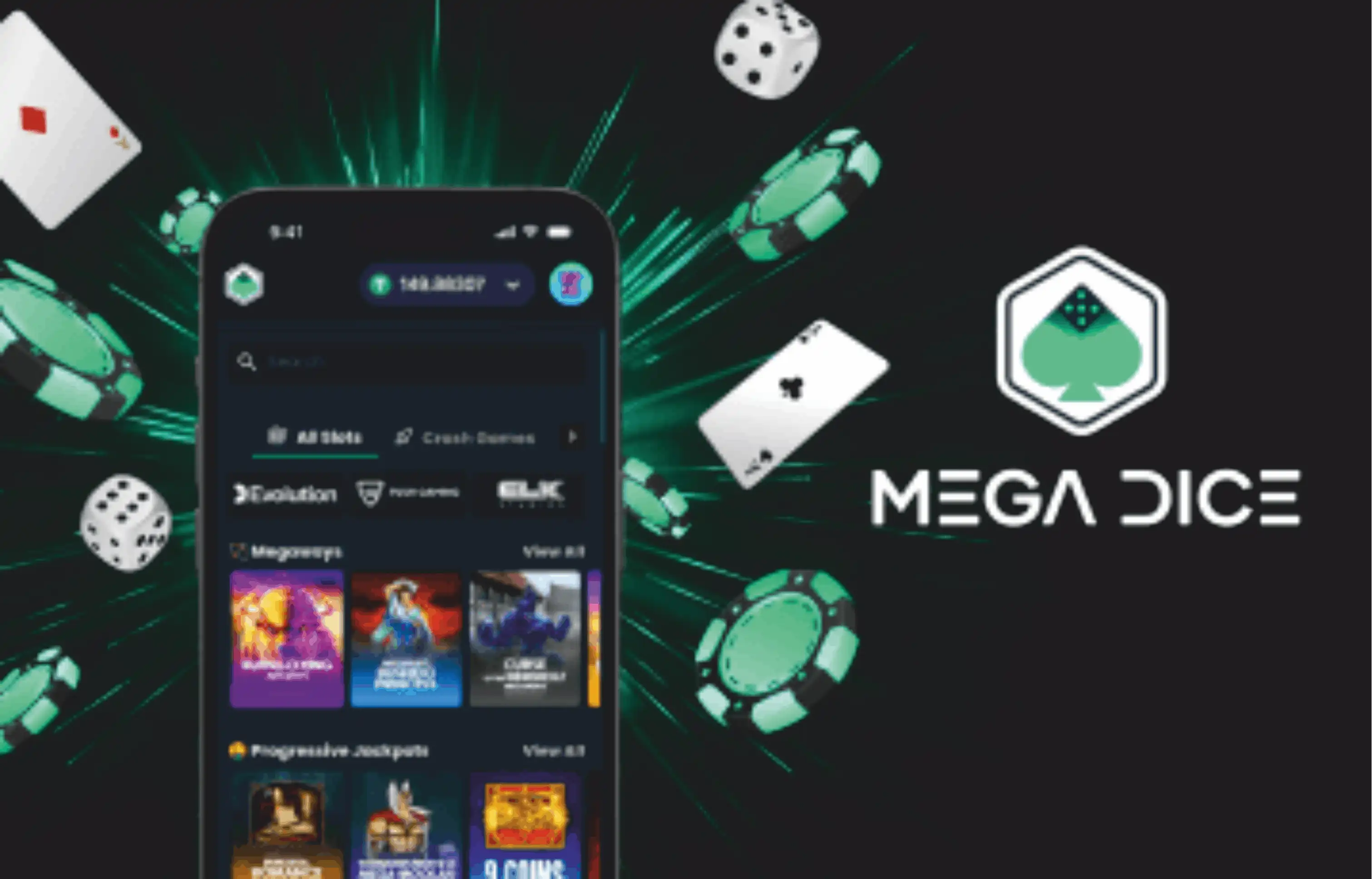 MegaDice Casino App Screenshot